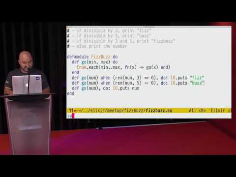 Lightning Talk: Live Coding FizzBuzz in Elixir by Geo Lessel