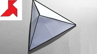 Как сделать объемную правильную треугольную ПИРАМИДУ из бумаги формата А4?
