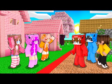 The GIRLS DIVIDED THE VILLAGE in Minecraft