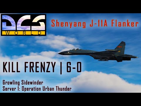 DCS PvP | Kill Frenzy 6 kills in 10' with J-11A Flanker | Growling Sidewinder server #dcs #dcsworld