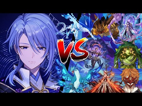 Ayato Vs all Weekly Bosses in Genshin Impact