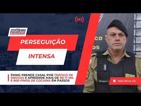 PM prende casal por tráfico de drogas e apreende mais de R$ 17 mil e 800 pinos de cocaína em Passos
