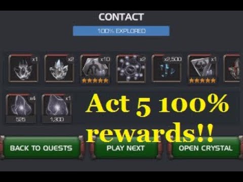 Marvel contest of champions Act 5 100% Exploration Rewards Opening!!
