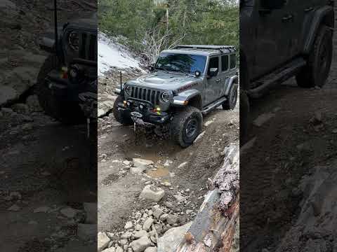 OFF ROAD TRAIL FLEX ON MY JEEP WRANGLER RUBICON #offroad #adventure #jeep #4x4 #explore #overlanding