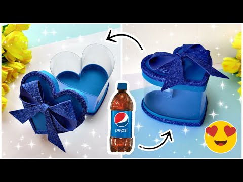 DIY HEART GIFT BOX MADE OUT OF PLASTIC BOTTLE | CHOCOLATE BOX | HANDMADE GIFT BOX IDEAS