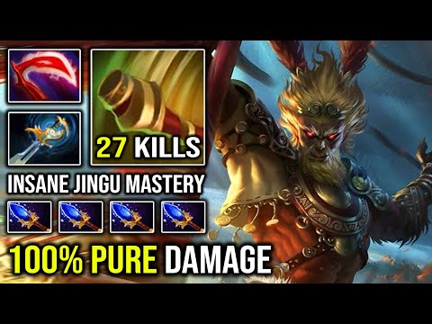 100% Pure Physical [Monkey King] Imba Monster Echo Sabre + Desolator 27Kills DotA 2