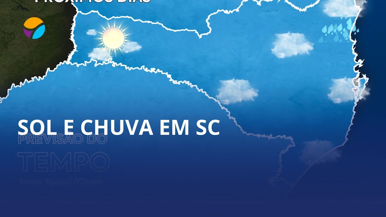 Sol, calor e temporais: previsão para Santa Catarina