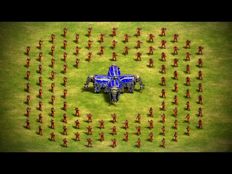 Siege Elephants Get Surrounded by Militia (AoE2)