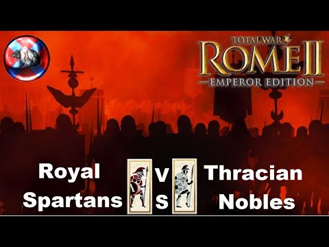Royal Spartans VS Thracian Nobles  1v1 Rome 2 Total War