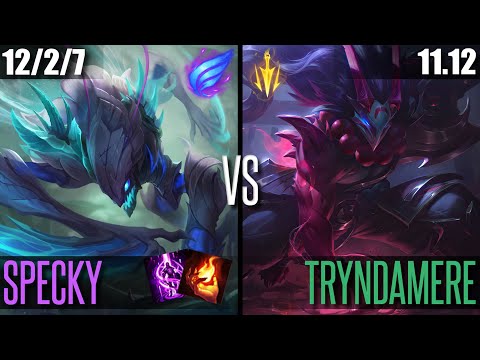 SPECKY KHA'ZIX *TOP* vs TRYNDAMERE | EUW CHALLENGER | Patch 11.12