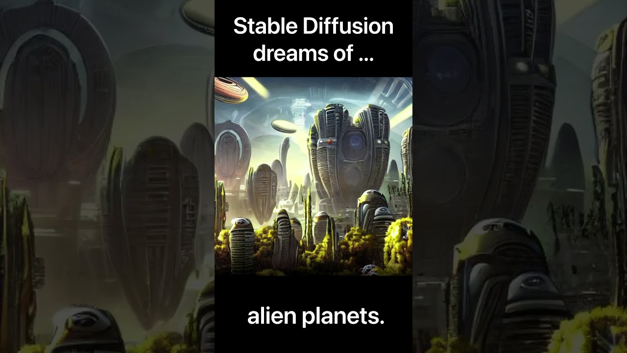 Stable diffusion dreams of an alien planet #stablediffusion #generativeart #generativeai