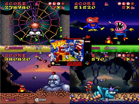 Plok! | SNES full playthrough | no level skips