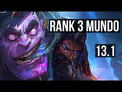 DR. MUNDO vs UDYR (TOP) | Rank 3 Mundo, 2/1/7 | KR Master | 13.1