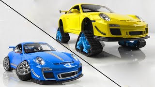 Restoration/Customization Porsche 911 GT3 RS Into a Tracked Snow Supercar - Model Car Customization