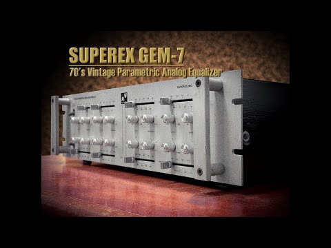 Superex  GEM-7 💥RARE💥 Vintage Stereo Parametric Frequency Equalizer image 8