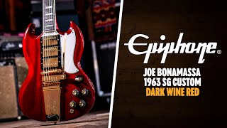 Video thumbnail for Peach Picks | Epiphone Joe Bonamassa 1963 SG Custom - Dark Wine Red by Peach Guitars