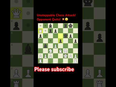 🔥♟️ Unleashed Attack! Opponent Resigns in Shock! 😱👑 #ChessDrama