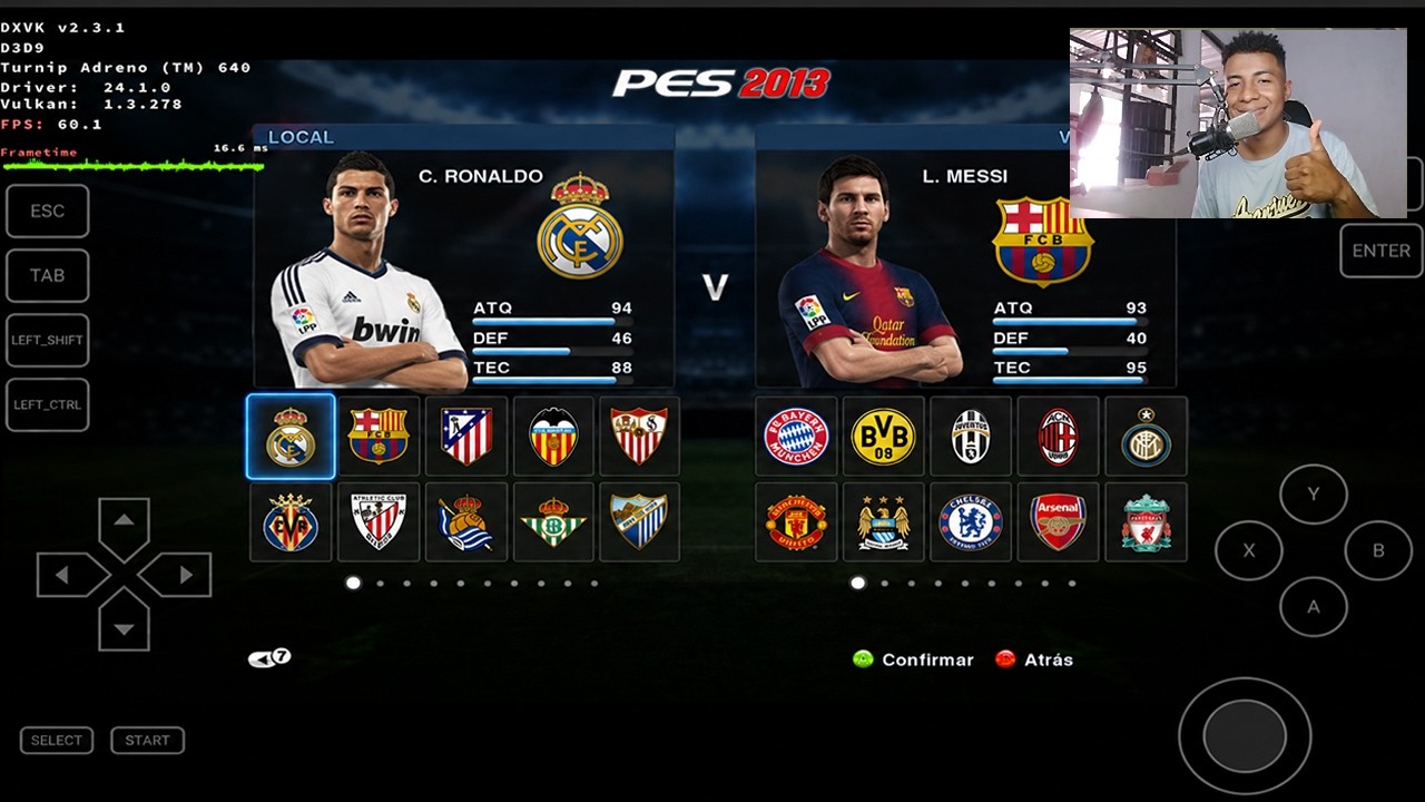 😮 INCREIBLE PES 2013 de PC Para ANDROID Con TODOS los MODOS de JUEGO - WINLATOR EMULADOR 🔥