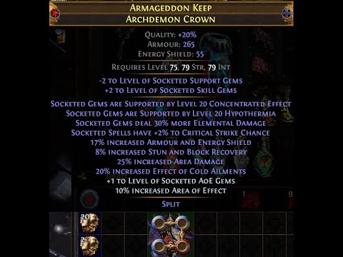 How i've been making currency this league, crafting Penance brand/Glacial Gascade Helms helms