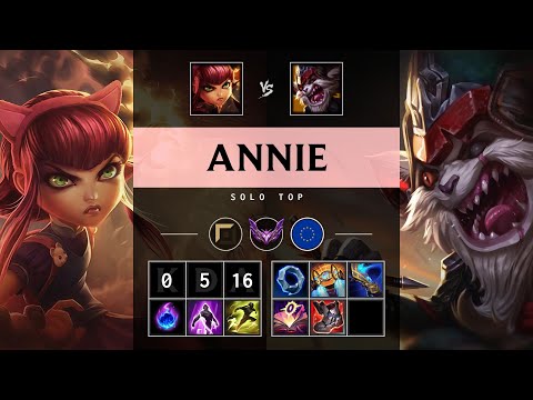 Annie Top vs Kled - EUW Master Patch 25.20