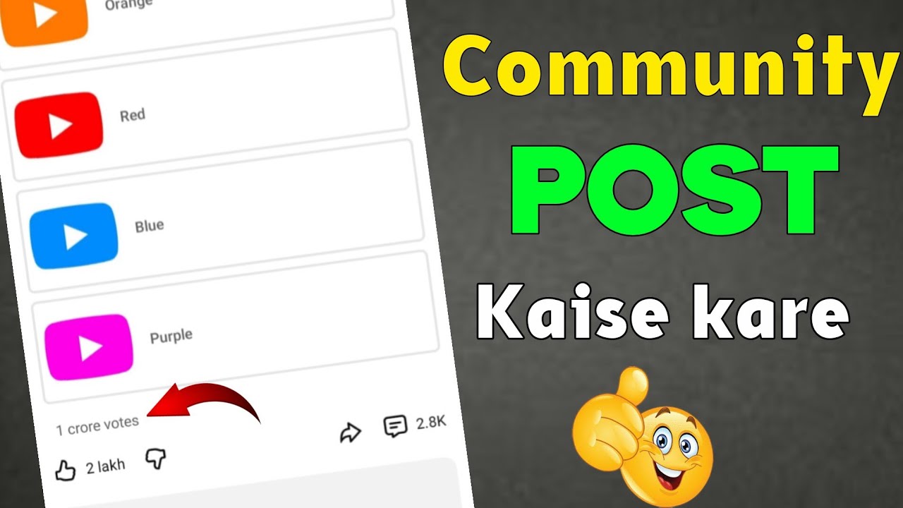 YouTube Per Community Post Kaise Kare | YouTube Mein Votes Wala Community Post Kaise Kare