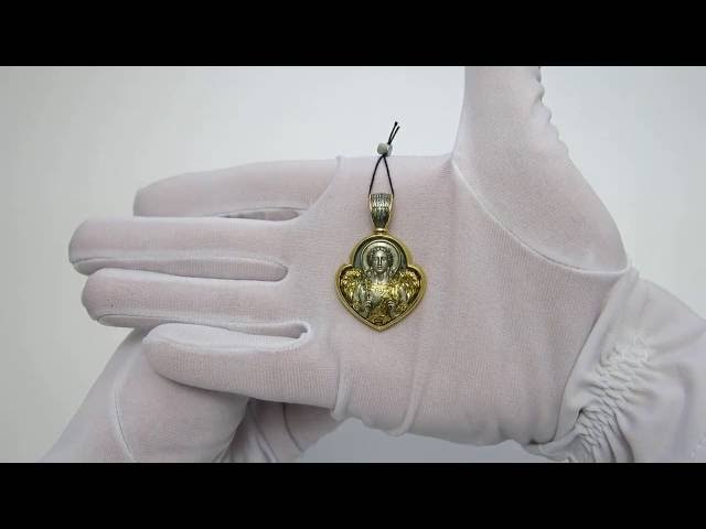 Срібна позолочена ладанка "Янгол Охоронець" вкх9 Відео огляд