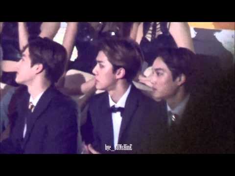 141221 SBSGayoDaejun SEHUN＋KAI Reaction to Apink