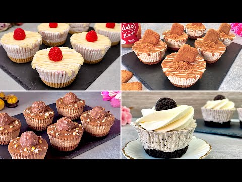 4 einfache Rezepte für Mini-Käsekuchen ohne Backen. Ohne Eier, ohne Gelatine. Schnell und lecker!