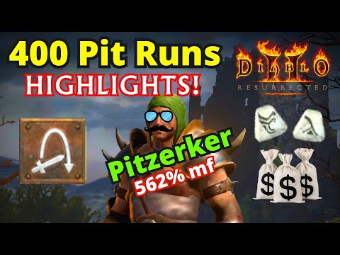 Diablo 2 Resurrected - 400 Ladder Pit Runs Drop Highlights