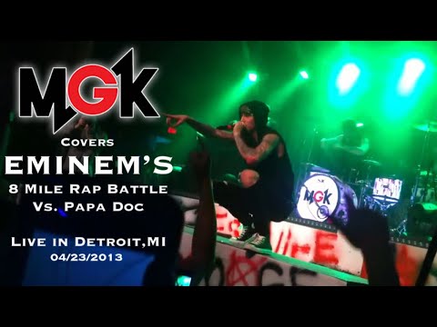 MGK covers Eminems 8 Mile rap battle vs Papa Doc, Edge Of Destruction & All We Have live in Detroit