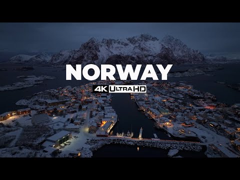 FLYING OVER NORWAY (4K UHD) 30 minute Ambient Drone Film + Music for beautiful relaxation.