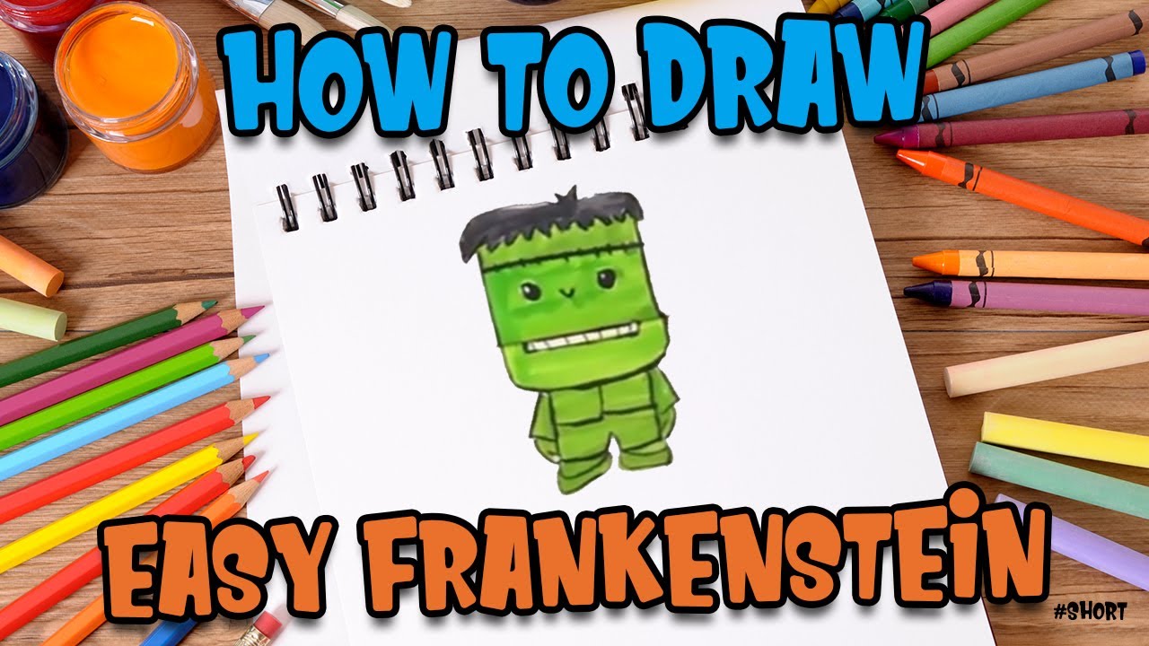 How to Draw easy Frankenstein step by step for Kids   #shorts