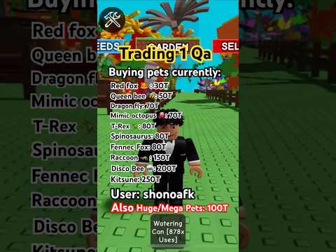 Trading and Buying Pets in Roblox Grow A Garden 🪴 #growagarden #gag #roblox #trading #rblx #viral