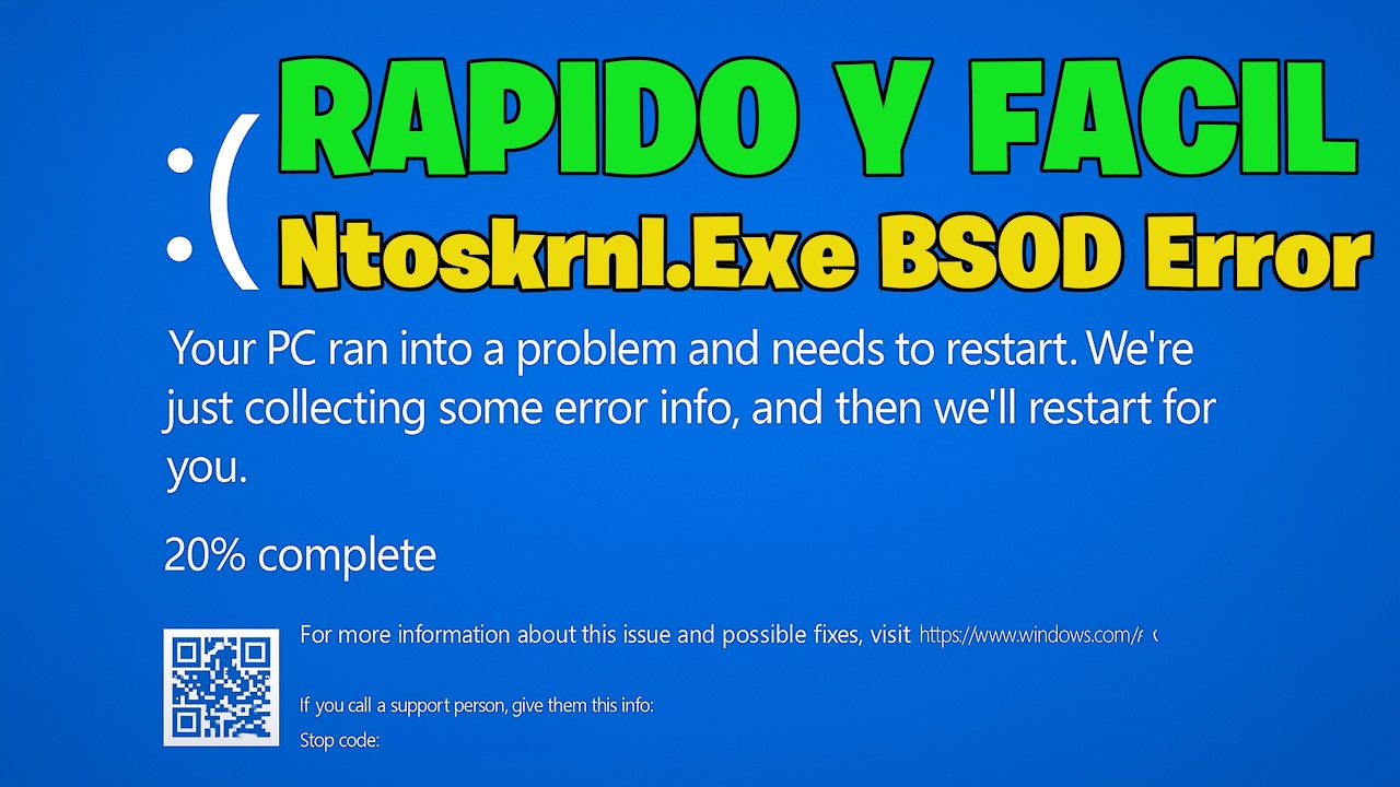 SOLUCIÓN Error de Pantalla Azul Ntoskrnl.exe en Windows