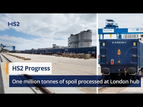 HS2’s London Logistics Hub celebrates processing one million tonnes of spoil