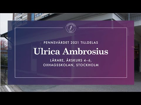 Pennsvärdet 2021 – Ulrica Ambrosius från Oxhagsskolan i Stockholm! 💥