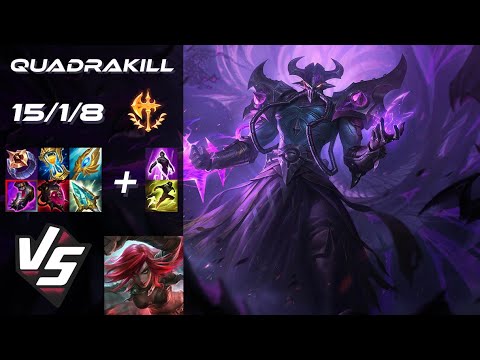 MID Kassadin vs Katarina [QUADRAKILL] - EU Challenger Patch 25.S2.8