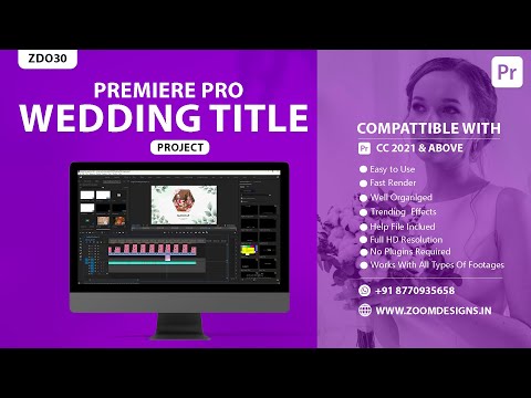 Elegant Wedding Title Animation in Premiere Pro | Wedding Project Editing Tutorial 2025 |ZD030
