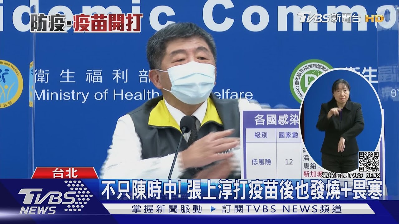 不只陳時中！　張上淳打疫苗後也發燒+畏寒