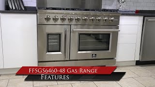 Forno Capriasca 48-Inch Freestanding French Door Gas Range, 8 Burners, Convection Oven, Energy Efficient Stainless Steel FFSGS646048 Picture