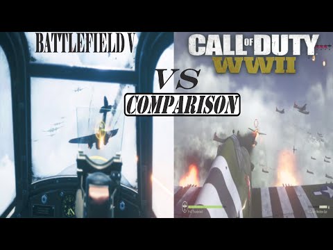Battlefield™ V (F5) VS Call of Duty® WWII Gameplay, tank, plane & gun COMPARISON.
