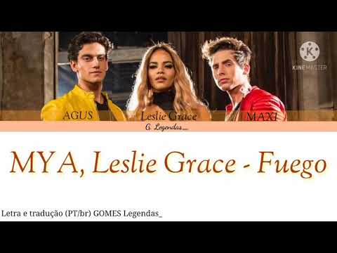 MYA, Leslie Grace - Fuego | (Letra e tradução) | (Color Coded Lyrics)