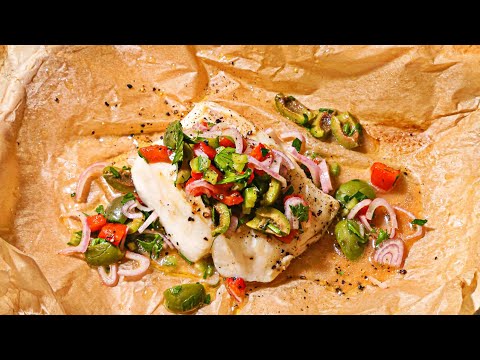 Bobby Flay’s Cod En Papillote with Martini Relish
