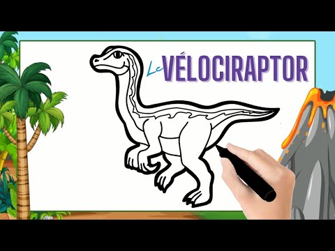 Comment dessiner un Vélociraptor facilement | Dessin Raptor Blue Jurassic World facile & coloriage