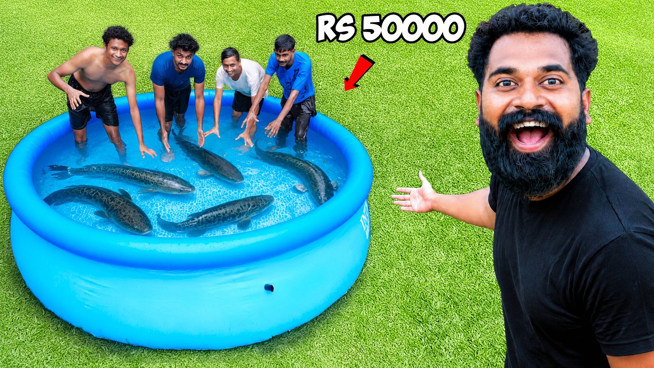 Fish Hunting Challenge | Who Catches More Fish Wins RS 50000| M4 Tech |