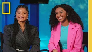 THE LITTLE MERMAID 2023 - Halle Bailey Sits Down with Nat Geo Explorer Aliyah Griffith