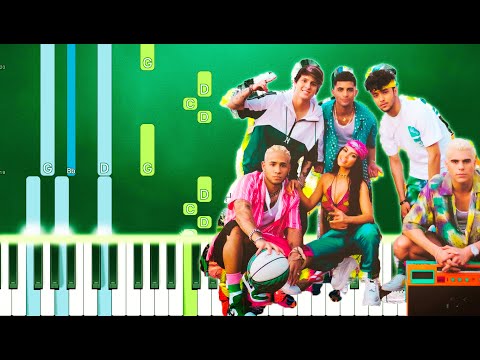 CNCO & Natti Natasha - Honey Boo (Piano Tutorial Easy)
