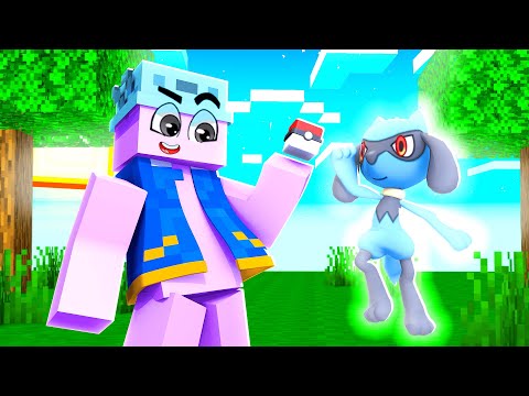 CAPTUREI um RIOLU no MINECRAFT PIXELMON!!