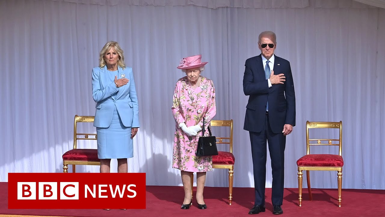 Queen meets Joe Biden at Windsor Castle - BBC News - YouTube