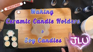 Resin Project - DIY Ceramic Candle Holders and Candles🦋🕯️